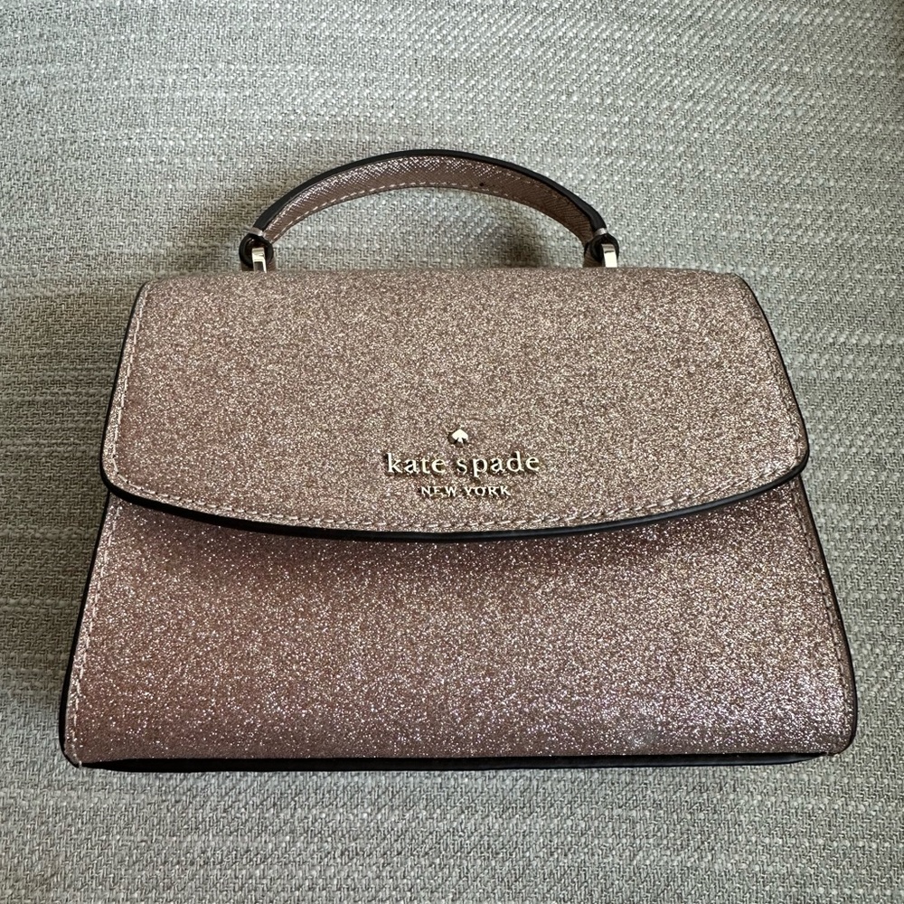 Kate Spade Darcy Glitter Micro Cross Body Rose Gold Crossbody